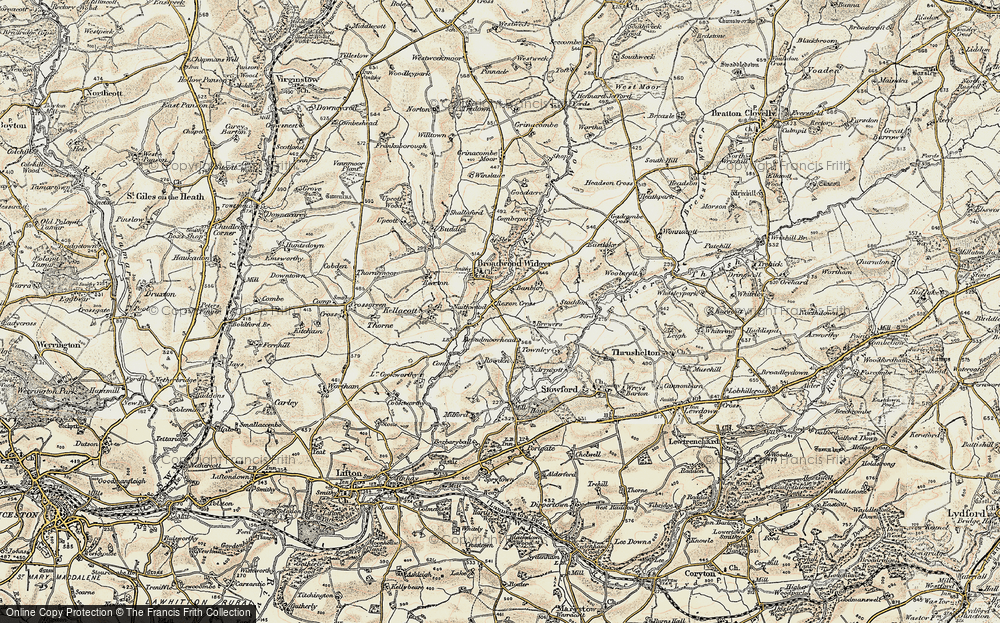 Old Map of Historic Map covering Brewers in 1900