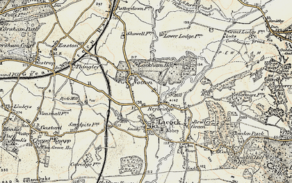 Old map of Reybridge in 1899