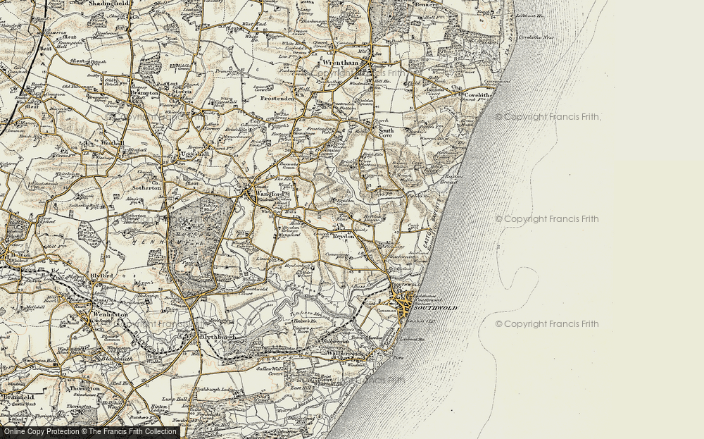 Old Map of Reydon, 1901-1902 in 1901-1902