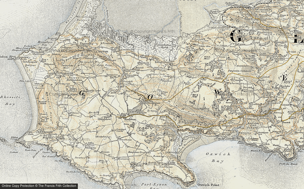 Old Map of Reynoldston, 1900-1901 in 1900-1901