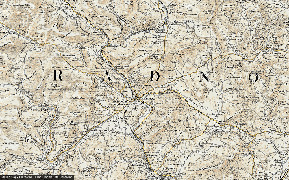 Old Map of Rhayader, 1901-1903 in 1901-1903