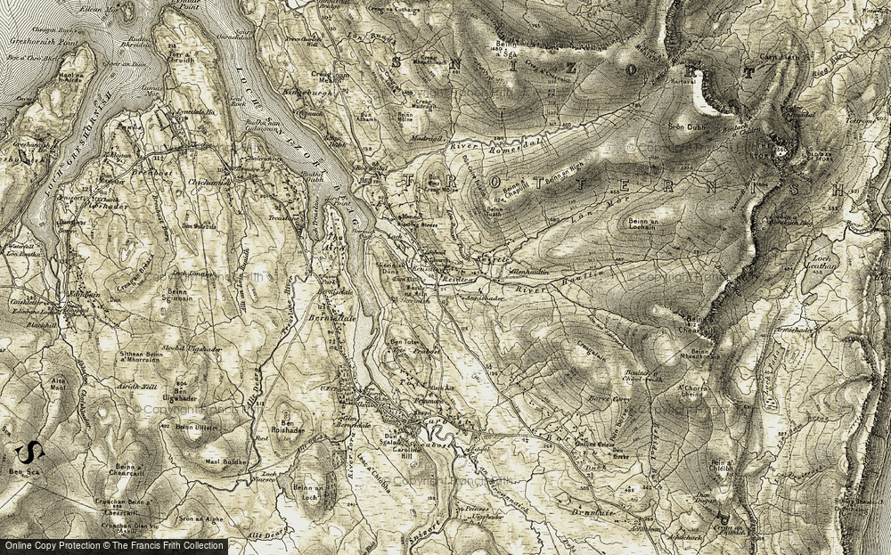 Old Map of Rhenetra, 1909 in 1909
