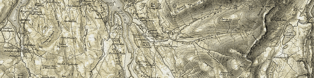 Old map of Rhenetra in 1909
