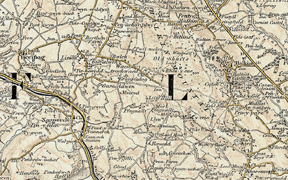 Old map of Rhes-y-Cae in 1902-1903