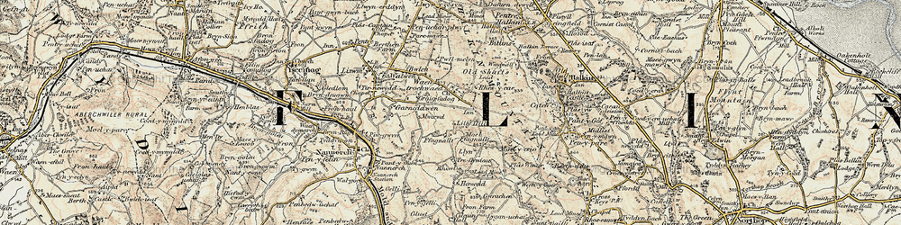 Old map of Rhes-y-Cae in 1902-1903