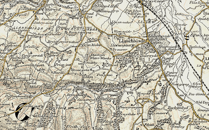Old map of Bryn Morfydd Hotel in 1902-1903