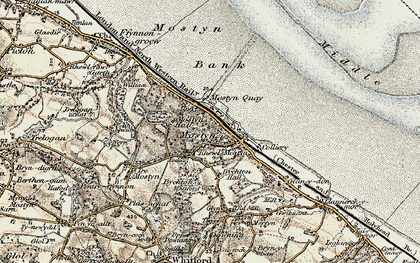Old map of Rhewl-Mostyn in 1902-1903