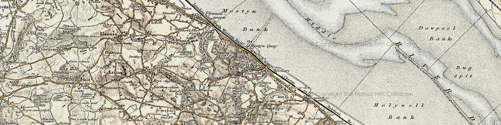 Old map of Rhewl-Mostyn in 1902-1903