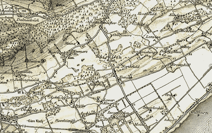 Old map of Rhicullen in 1911-1912