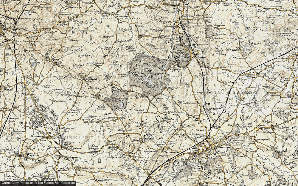 Old Map of Historic Map covering Shavington Park in 1902