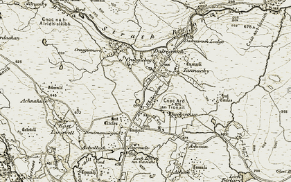Old map of Rhilochan in 1910-1912