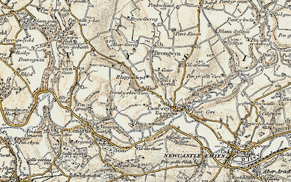 Old map of Rhippinllwyd in 1901