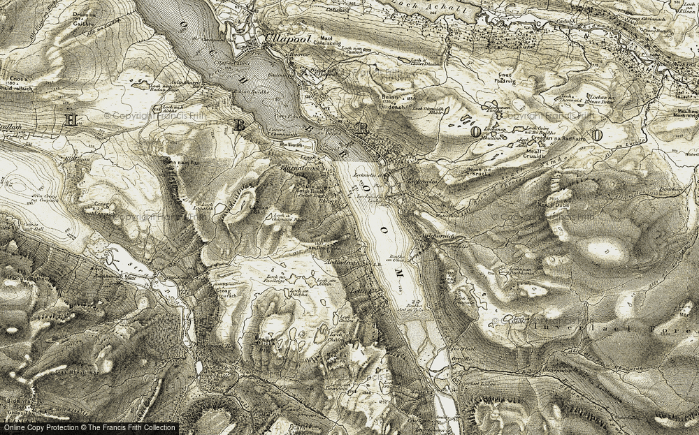 Old Map of Rhiroy, 1908-1912 in 1908-1912