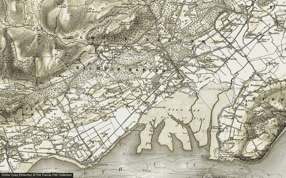 Old Map of Rhives, 1911-1912 in 1911-1912