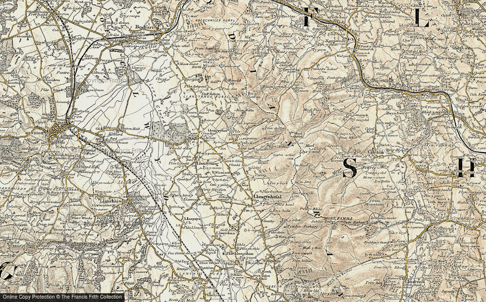 Old Map of Rhiwbebyll, 1902-1903 in 1902-1903