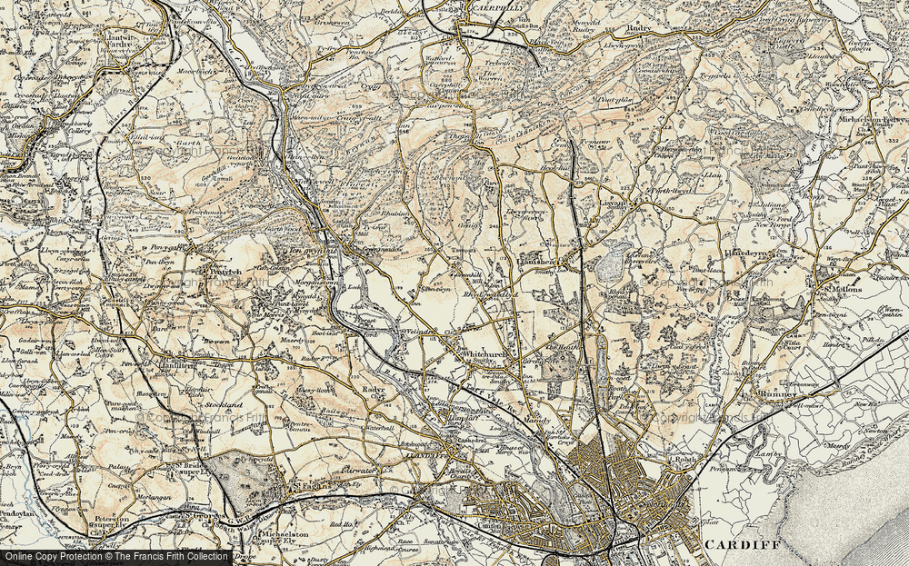 Old Map of Rhiwbina, 1899-1900 in 1899-1900