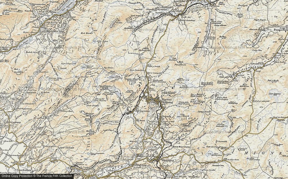 Old Map of Rhiwbryfdir, 1903 in 1903