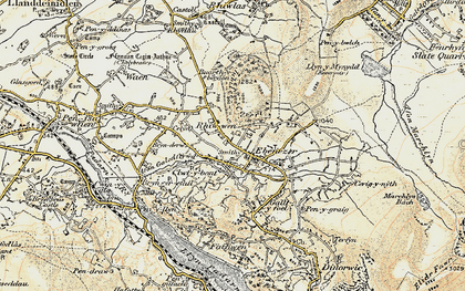 Old map of Rhiwen in 1903-1910