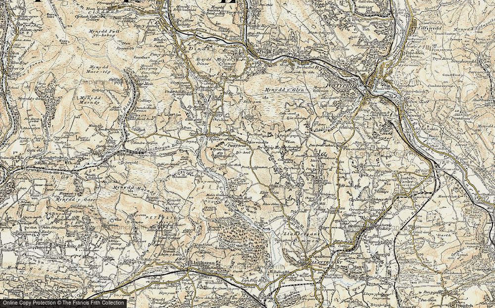 Old Map of Rhiwinder, 1899-1900 in 1899-1900