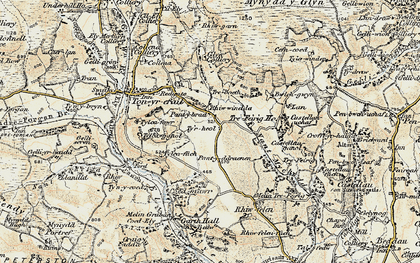 Old map of Rhiwinder in 1899-1900