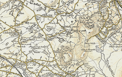 Old map of Buarth Berran in 1903-1910