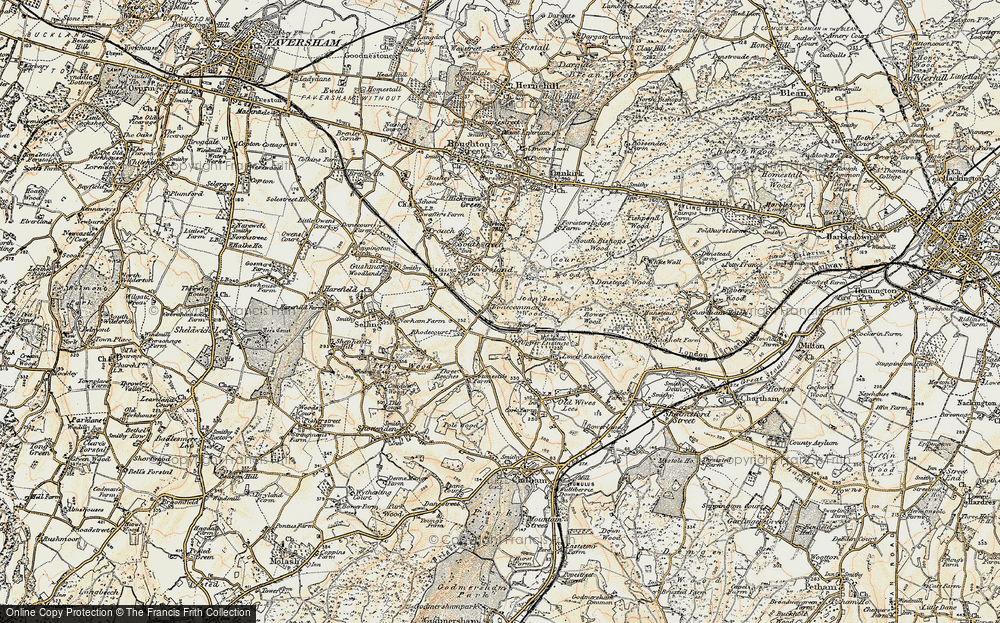 Old Map of Rhode Common, 1897-1898 in 1897-1898
