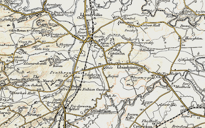 Old map of Rhos in 1902-1903