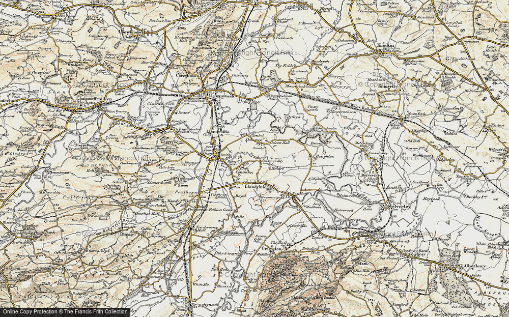 Old Map of Rhôs Common, 1902-1903 in 1902-1903