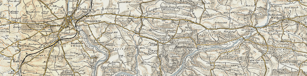 Old map of Rhos, The in 1901-1912