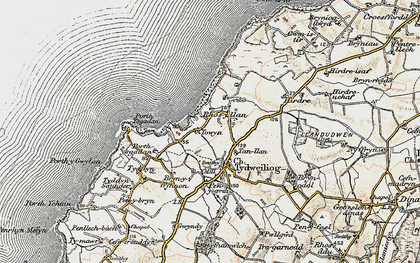 Old map of Porth Towyn in 1903