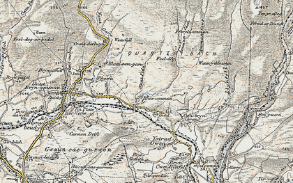 Old map of Aman Fach in 1900-1901