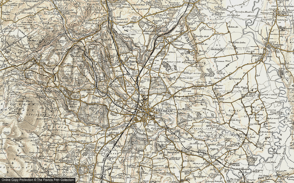 Old Map of Rhosddu, 1902 in 1902