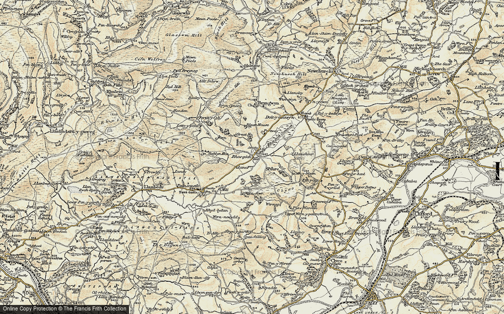 Old Map of Rhosgoch, 1900-1902 in 1900-1902