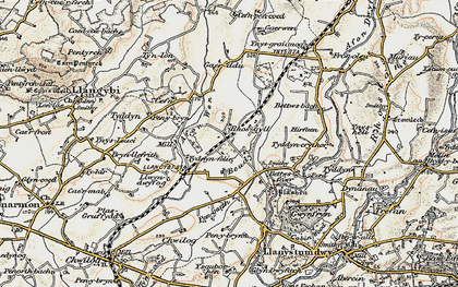Old map of Afon Wen in 1903