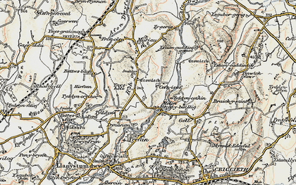 Old map of Afon Dwyfor in 1903