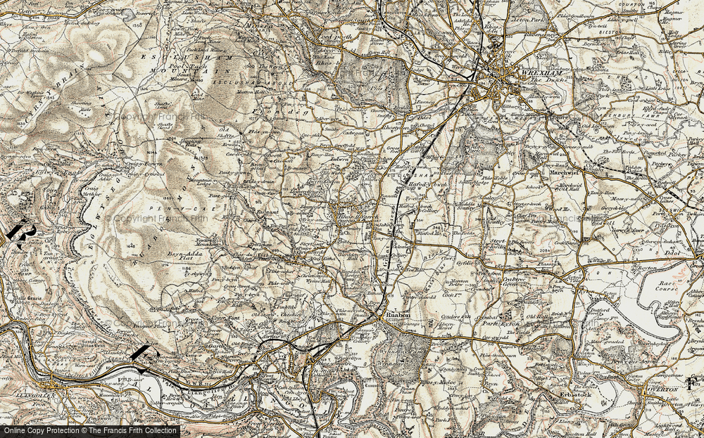 Old Map of Rhosllanerchrugog, 1902 in 1902