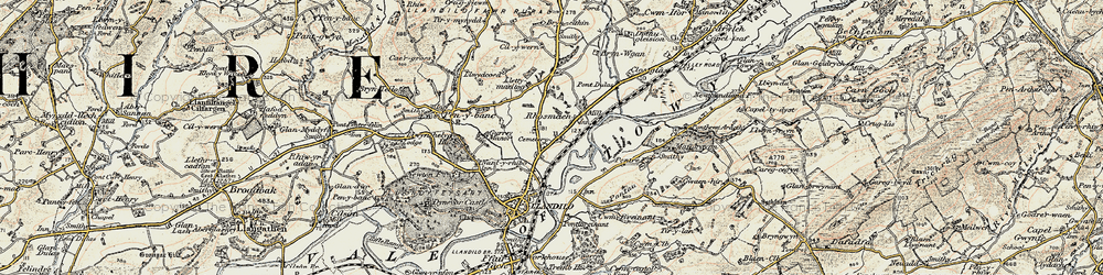Old map of Rhosmaen in 1900-1901