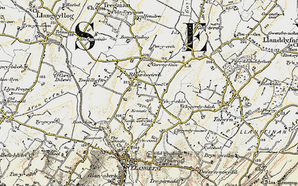 Old map of Rhosmeirch in 1903-1910
