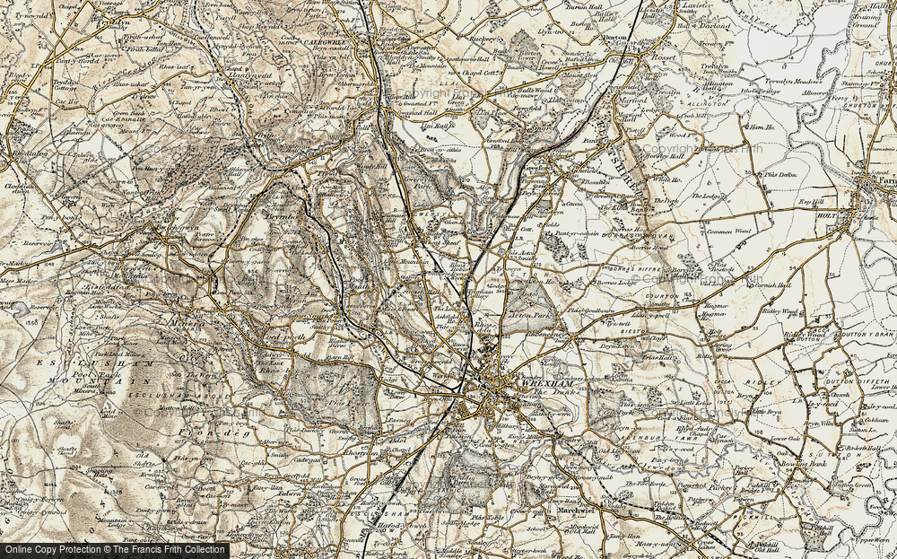 Old Map of Rhosrobin, 1902 in 1902