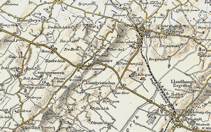 Old map of Rhostrehwfa in 1903-1910