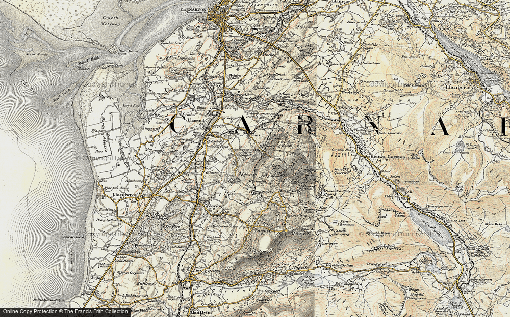 Old Map of Rhostryfan, 1903-1910 in 1903-1910