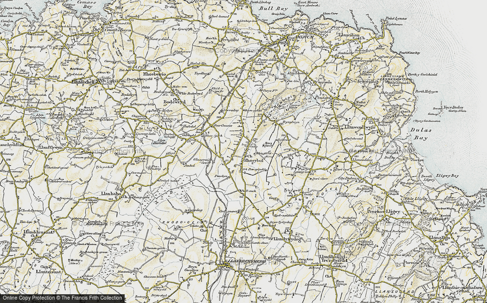 Old Map of Rhosybol, 1903-1910 in 1903-1910
