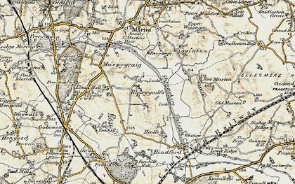 Old map of Rhosygadfa in 1902