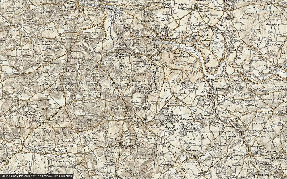 Old Map of Rhosygilwen, 1901 in 1901