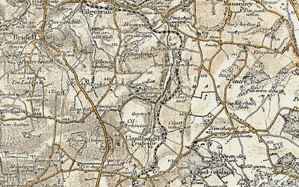 Old map of Rhosygilwen in 1901