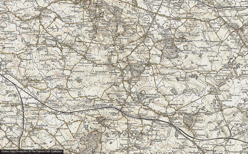 Old Map of Rhuddall Heath, 1902-1903 in 1902-1903