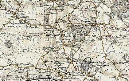 Old map of Rhuddall Heath in 1902-1903