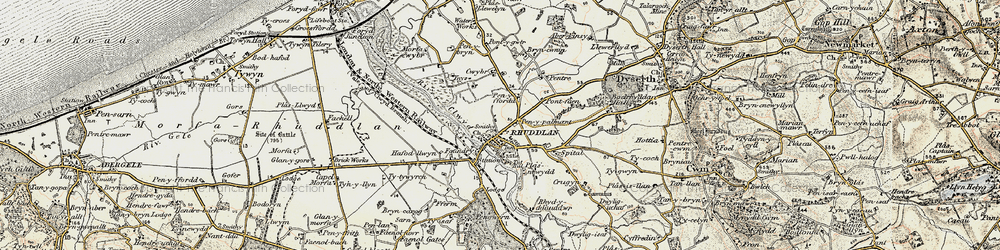 Old map of Rhuddlan in 1902-1903