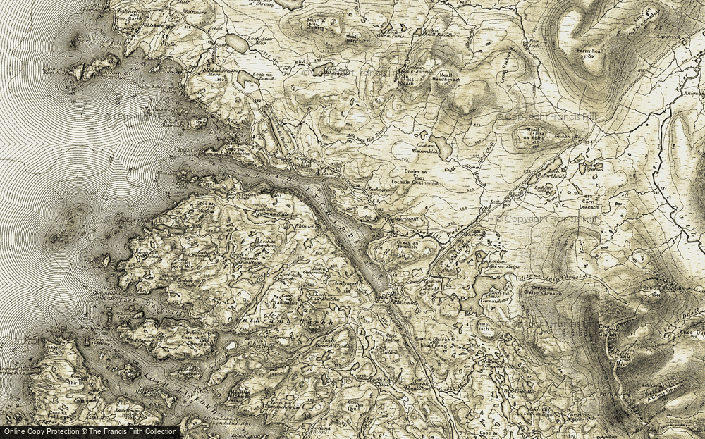 Old Map of Rhuvoult, 1910 in 1910