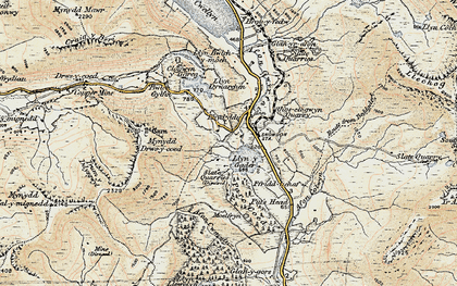 Old map of Rhyd-Ddu in 1903